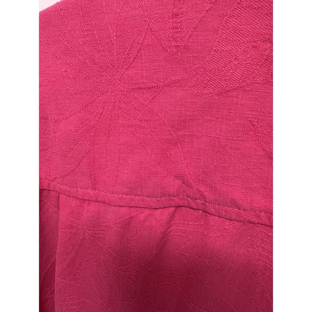 Tommy Bahama Mens Large Pink 100% Silk Jacquard Short Sleeve Camp Shirt T321440 - Picture 9 of 10
